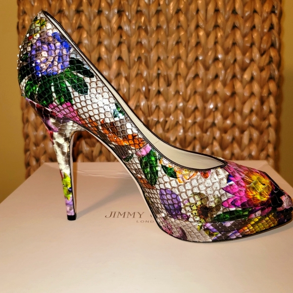 Jimmy Choo Floral Print Python - Picture 7 of 9